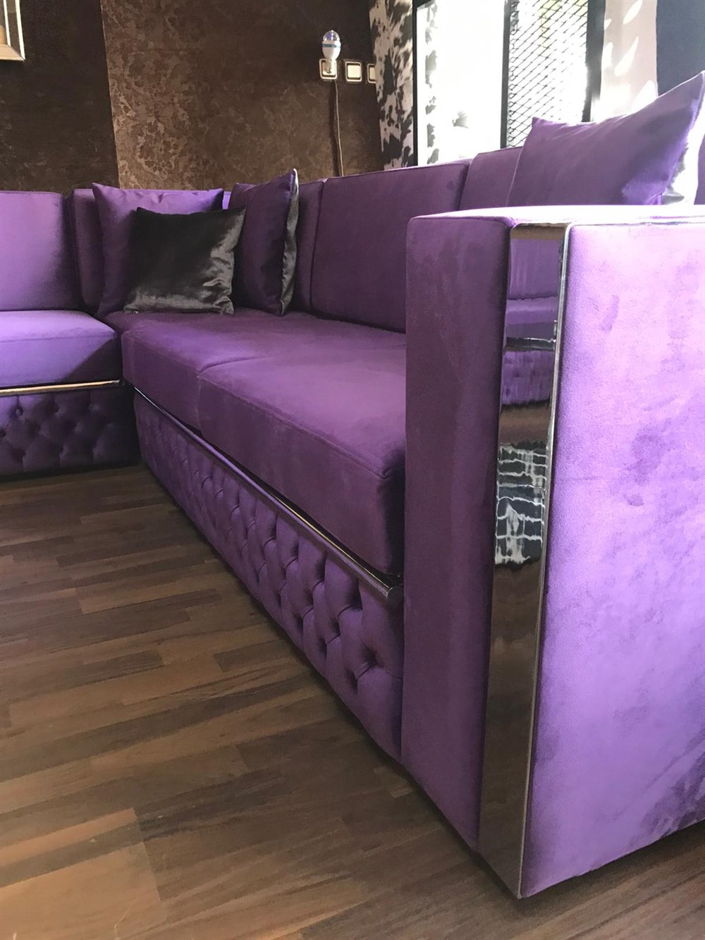 3A MOBİLYA SHİNE SİLVER L KANEPE 