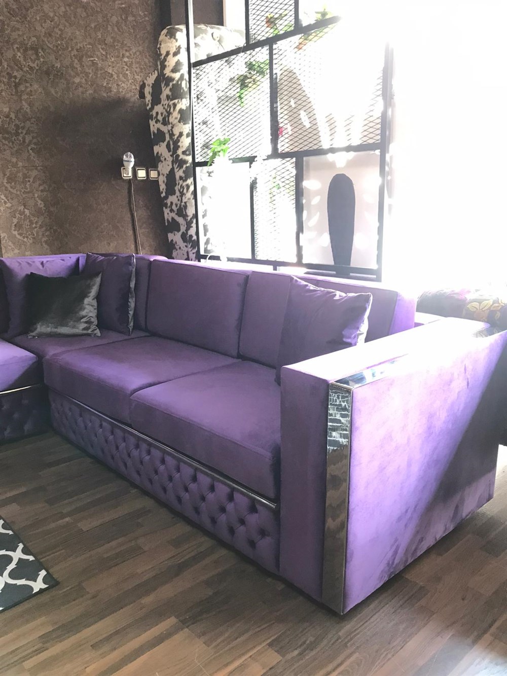 3A MOBİLYA SHİNE SİLVER L KANEPE 