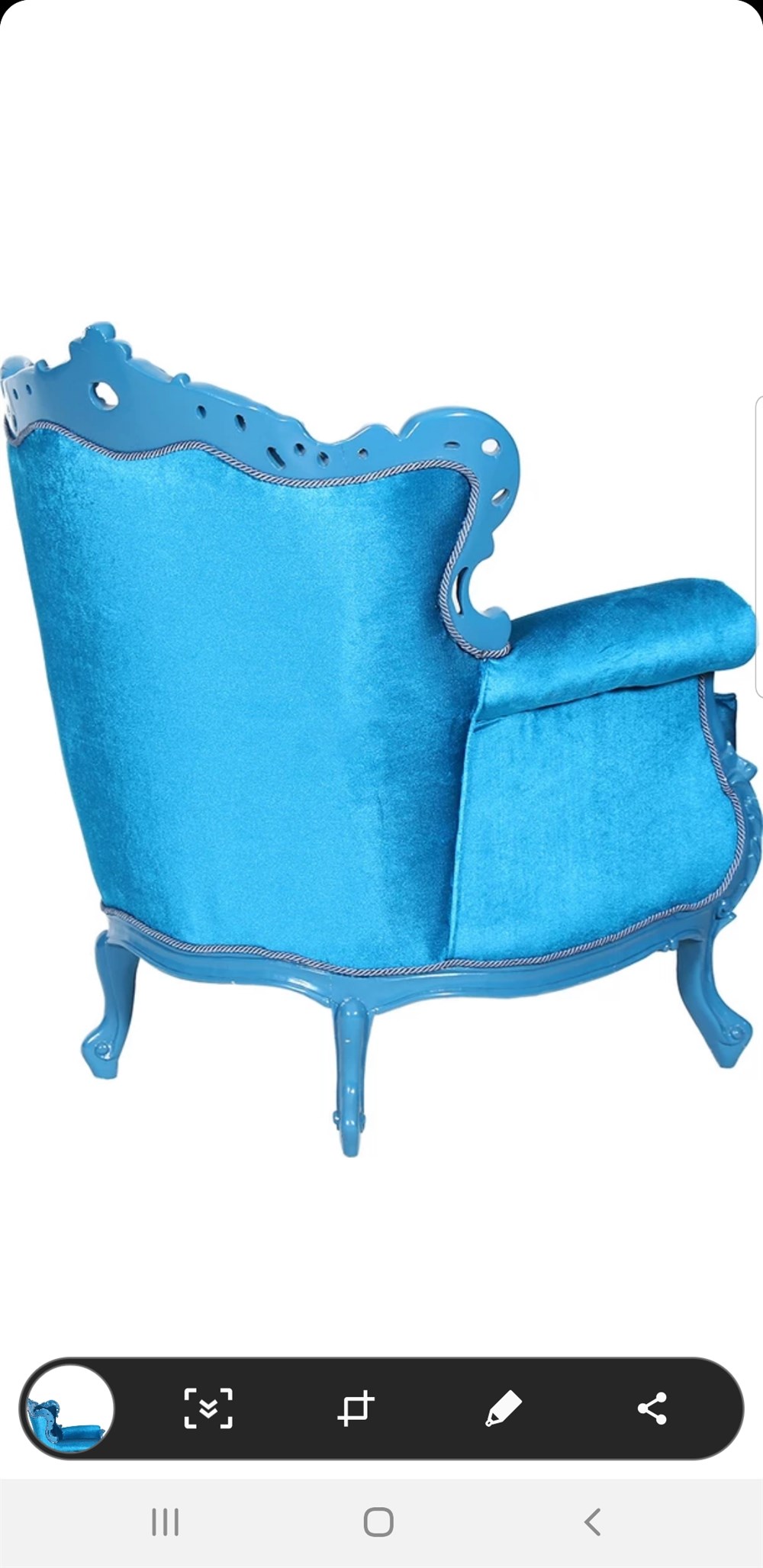 3A Mobilya silk tourquise oymalı berjer 