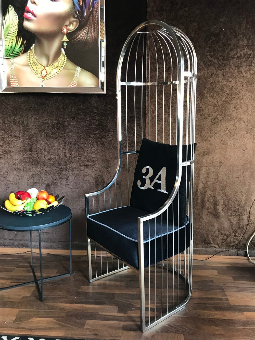 3A MOBİLYA SİLVER KAFES BERJER