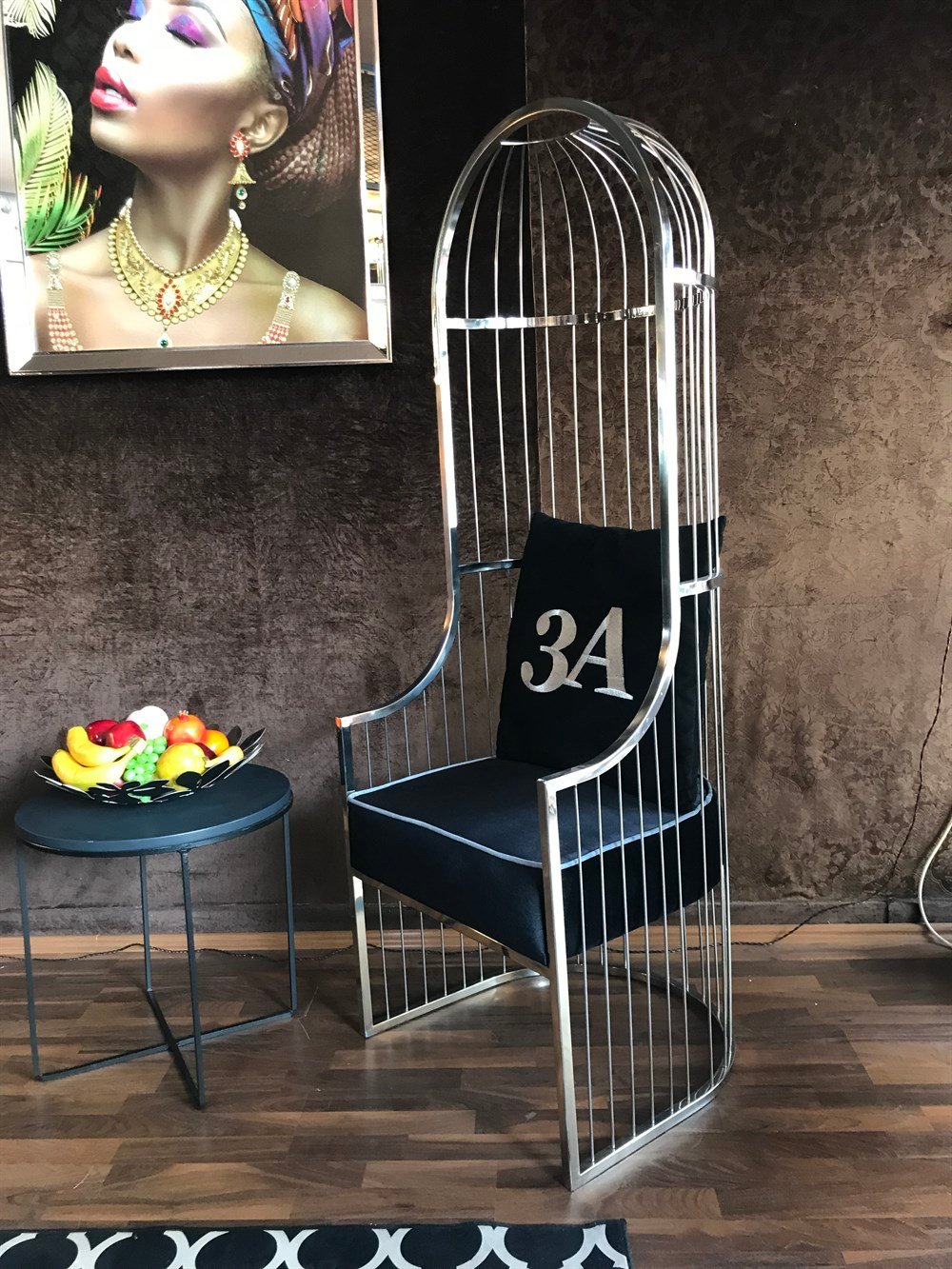 3A MOBİLYA SİLVER KAFES BERJER