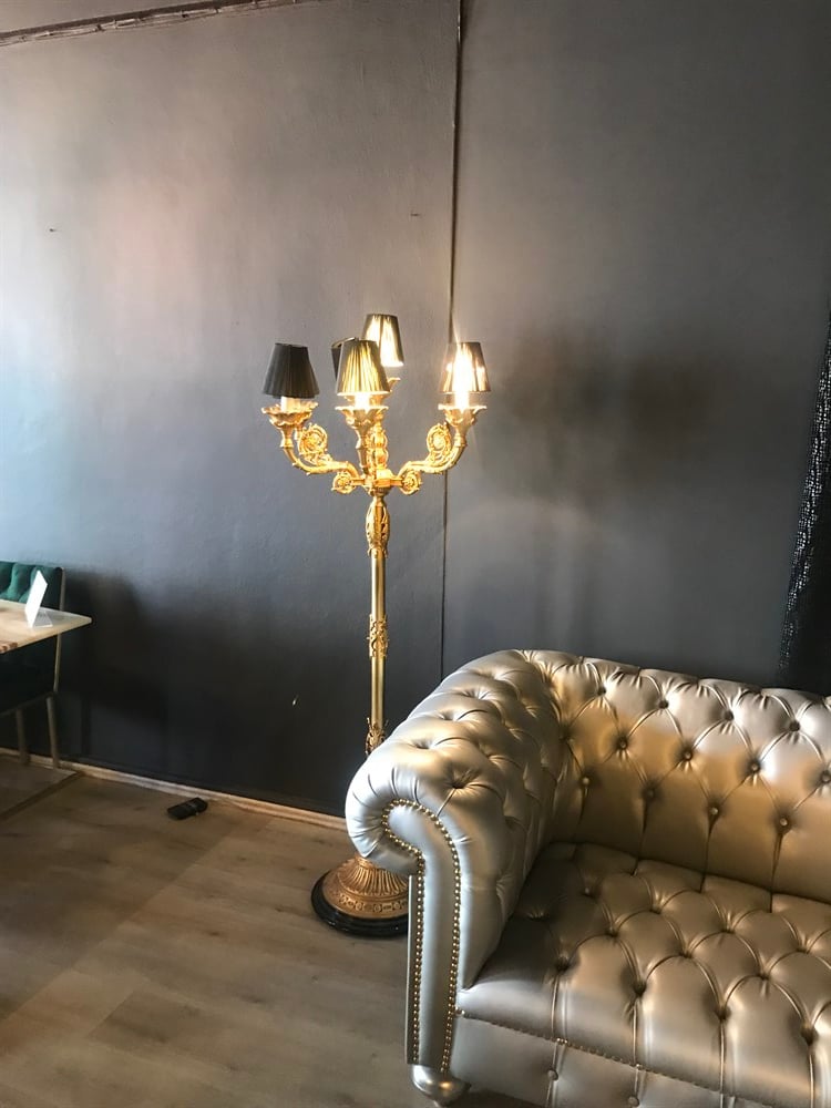 3A MOBİLYA SİLVER LEATHER CHESTERFİELD