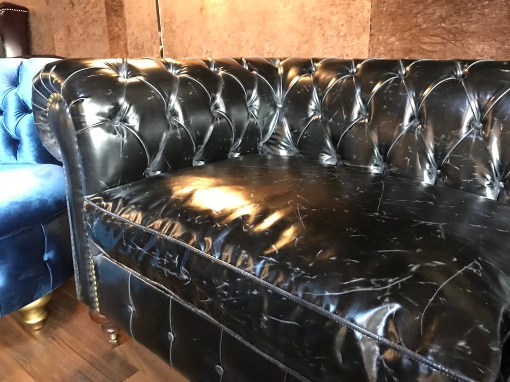 3A MOBİLYA SİYAH PULLAP CHESTERFİELD