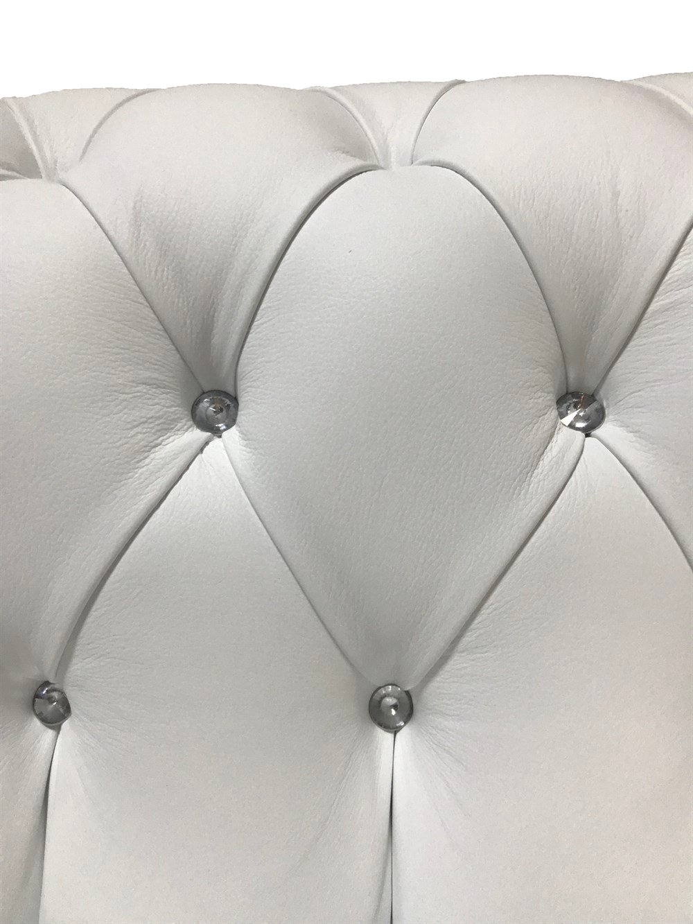 3A MOBİLYA WHİTE LEATHER HAKİKİ DERİ CHESTERFİELD