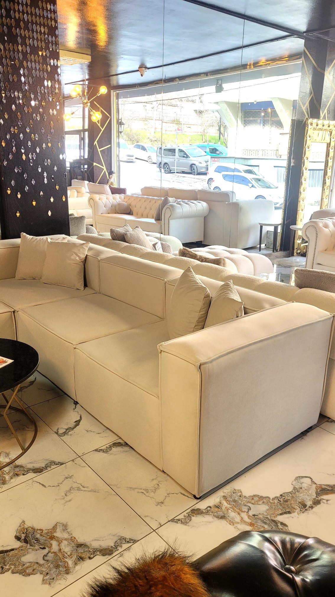 3A MOBİLYA WHİTE SWAN L KANEPE 