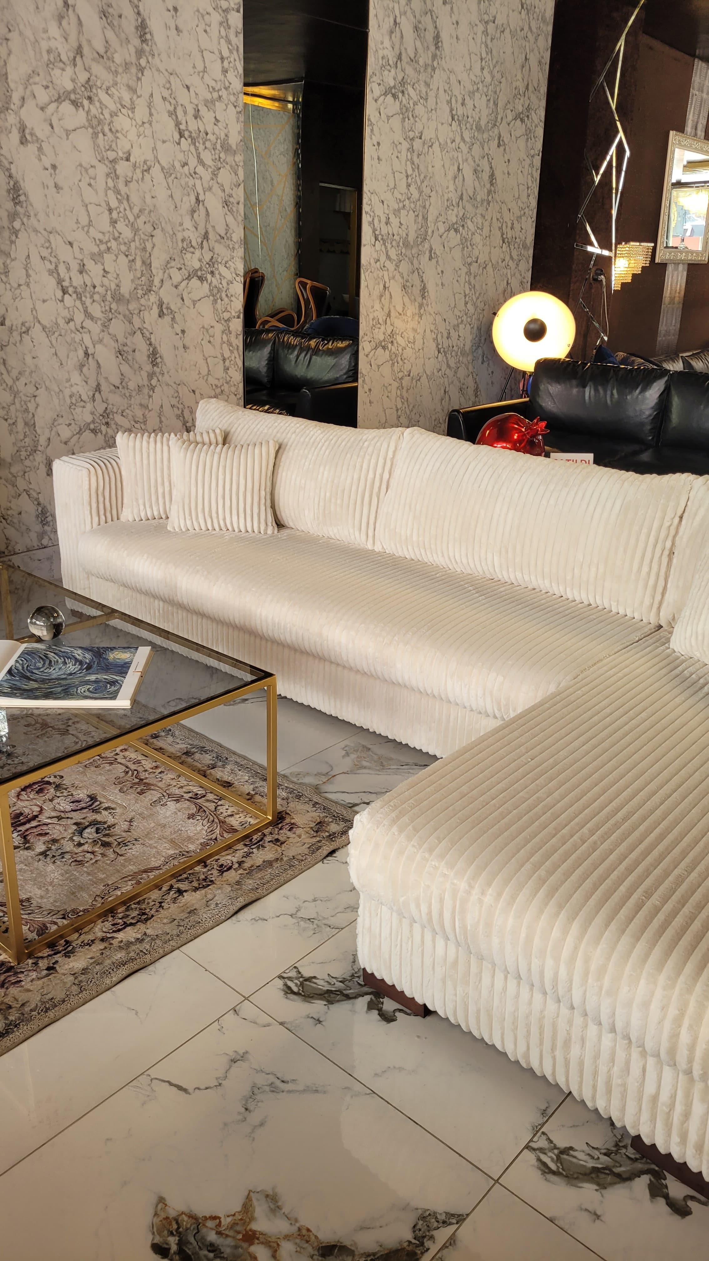 3A MOBİLYA WHİTE WORD L KANEPE 