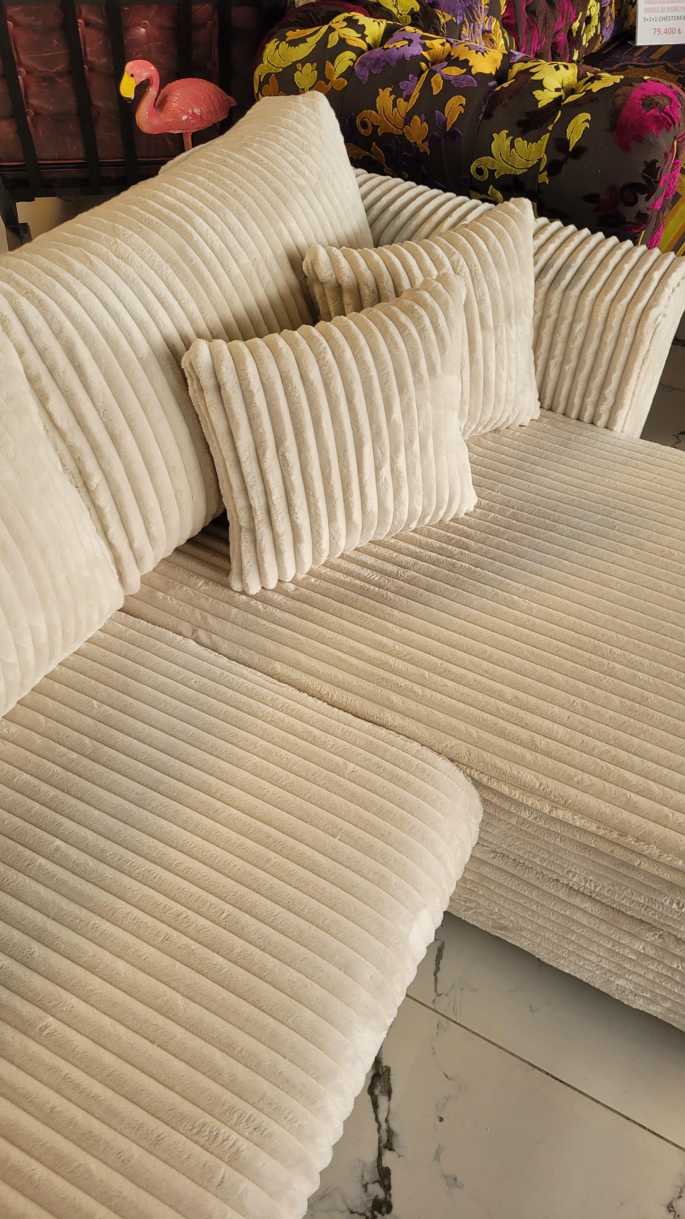 3A MOBİLYA WHİTE WORD L KANEPE 