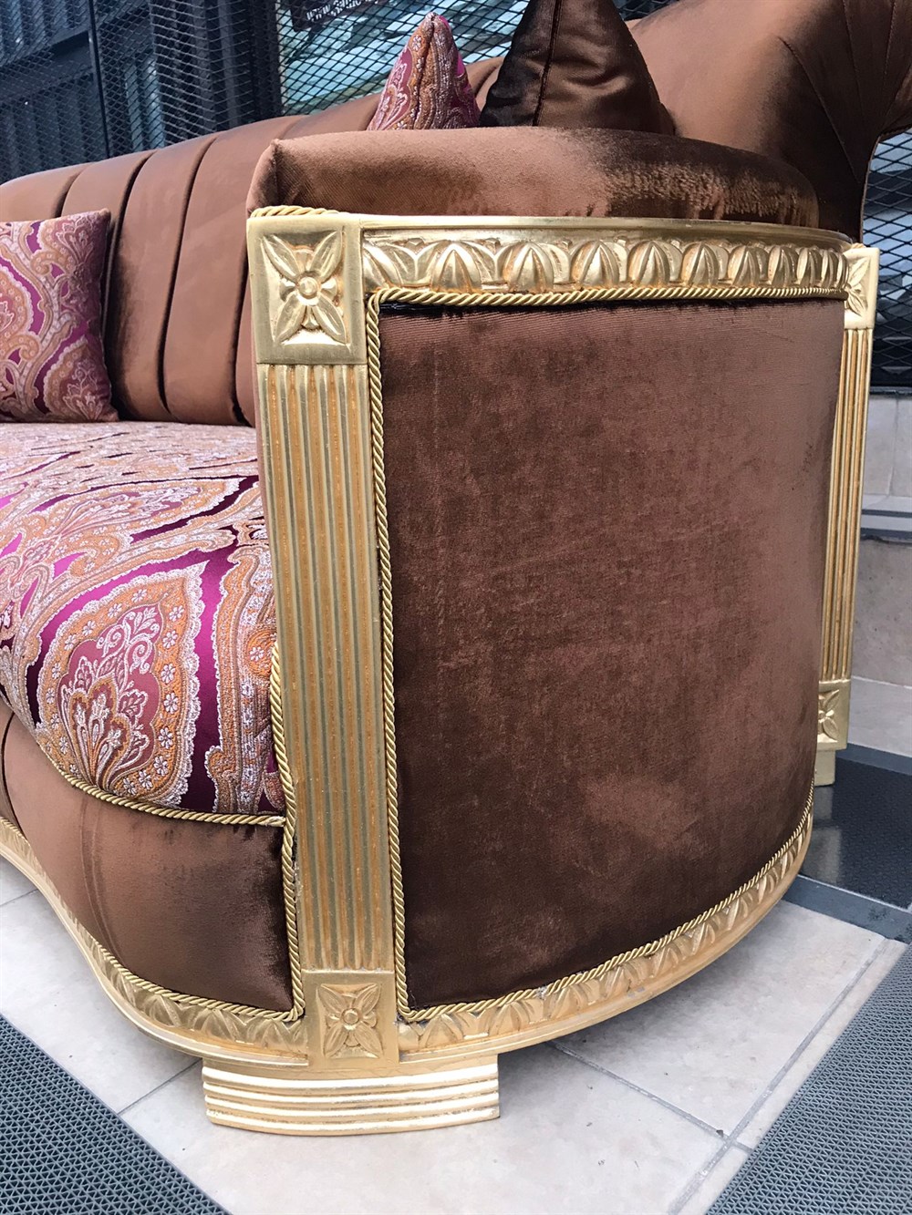 3A MOBİLYA ZARİFE ALTIN VARAK KOLTUK 