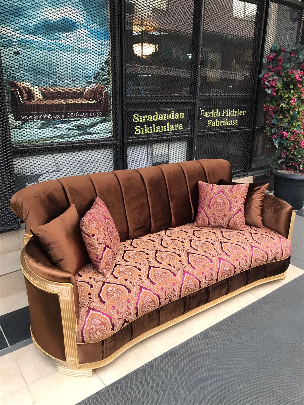 3A MOBİLYA ZARİFE ALTIN VARAK KOLTUK 