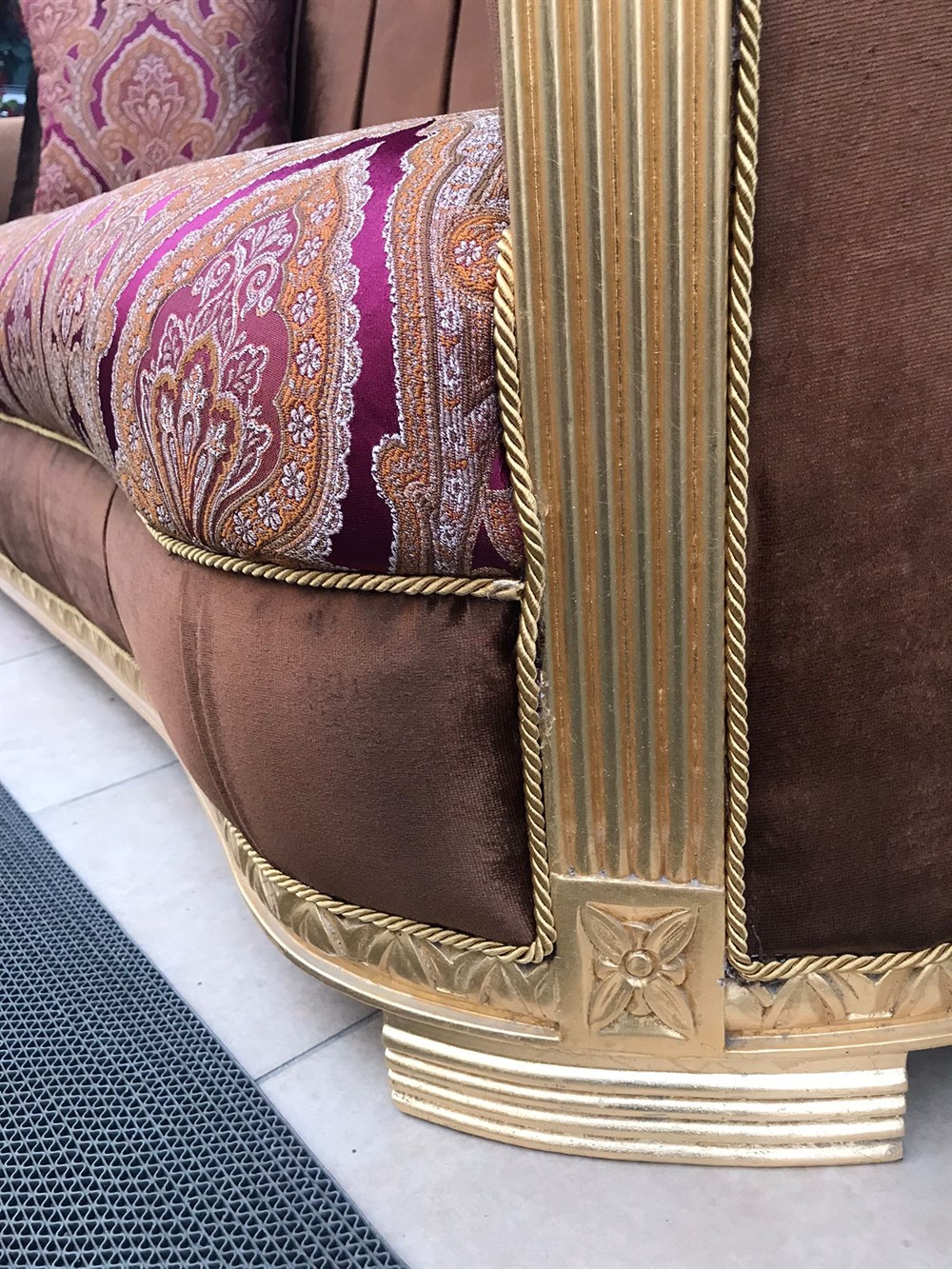 3A MOBİLYA ZARİFE ALTIN VARAK KOLTUK 