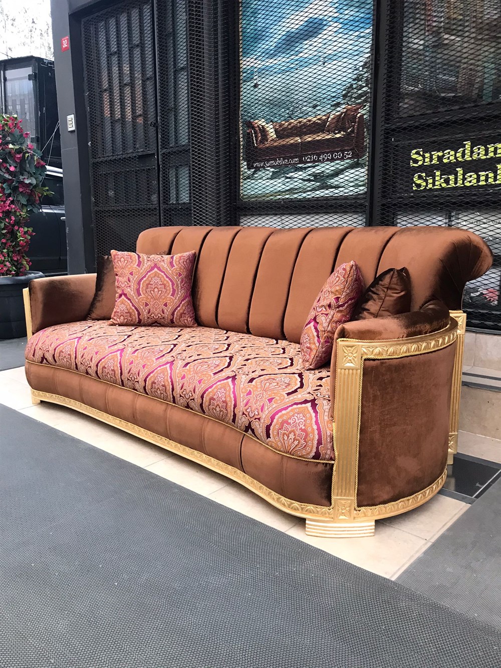 3A MOBİLYA ZARİFE ALTIN VARAK KOLTUK 