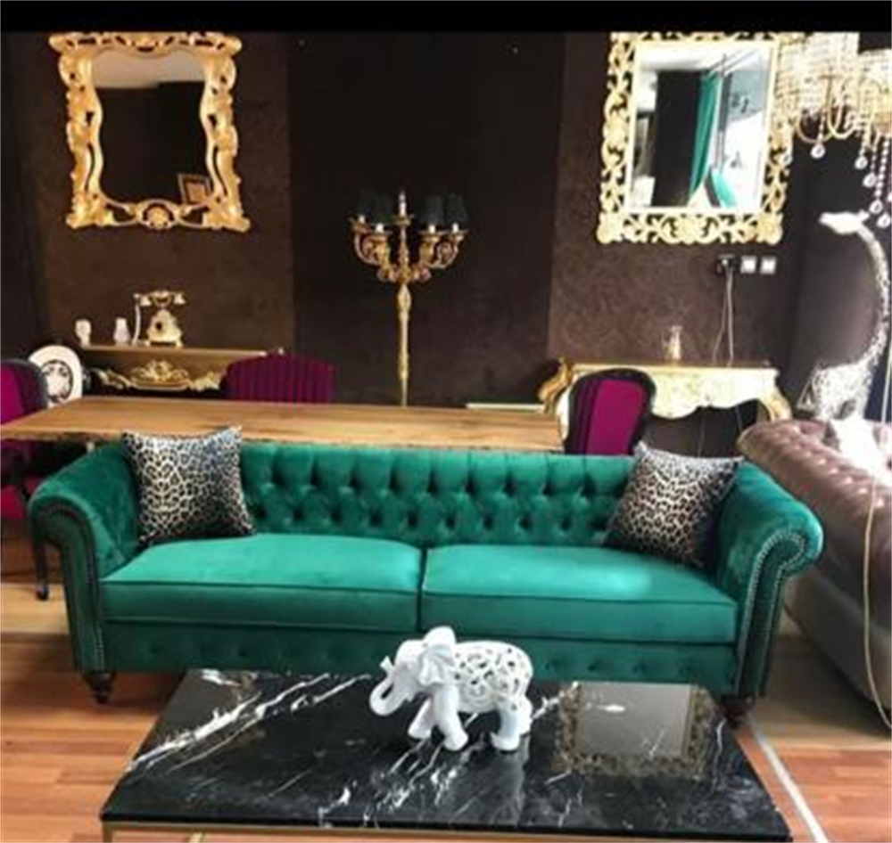 3A MOBİLYA ZÜMRÜT YEŞİLİ TAKIMI 3+3+1+1