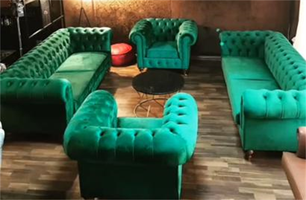 3A MOBİLYA ZÜMRÜT YEŞİLİ TAKIMI 3+3+1+1