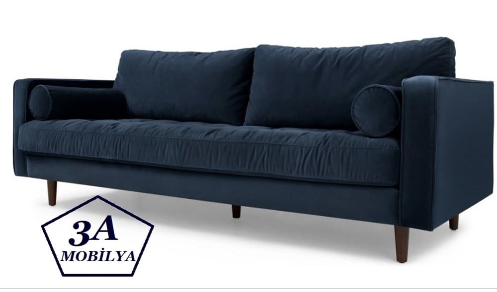 3A NAVY BLUE MODERN KANEPE