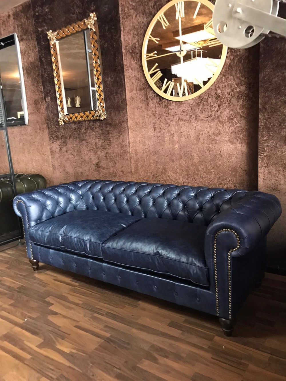3A PREMİUM HAKİKİ DERİ CHESTERFİELD 