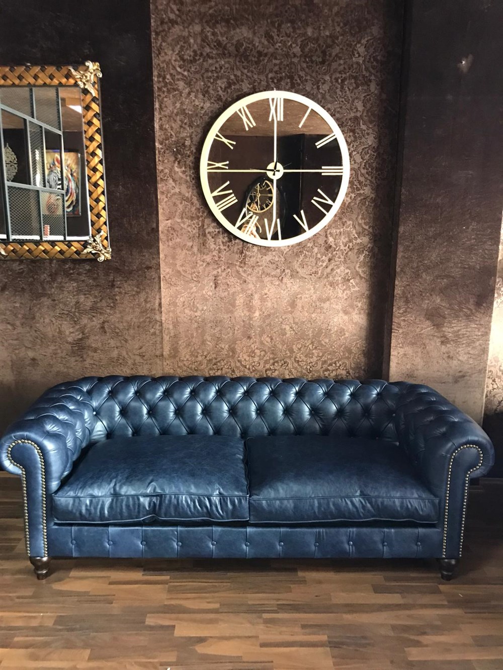 3A PREMİUM HAKİKİ DERİ CHESTERFİELD 