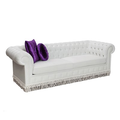 3A Mobilya White Swan Chesterfield Beyaz