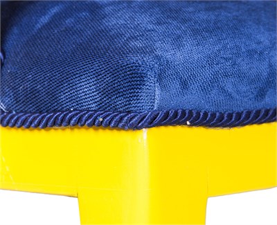 3A Mobilya Şampiyon Babam Oymalı Sandalye - Sarı-Lacivert