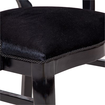 3A Mobilya Black And Silver Kollu Sandalye Siyah