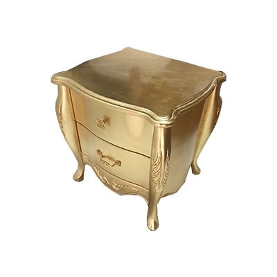 3A Mobilya Bombeli Altın Yaprak Varaklı El Oyması Komedin