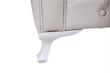 3A Mobilya White Leather Chesterfield - Beyaz