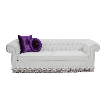 3A Mobilya White Swan Chesterfield Beyaz