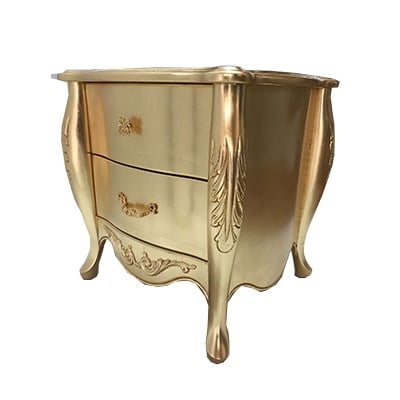 3A Mobilya Bombeli Altın Yaprak Varaklı El Oyması Komedin