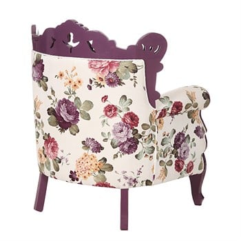 3A Mobilya Purple Flowers Berjer