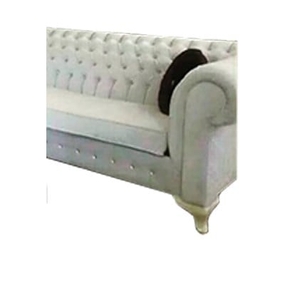 3A Mobilya Modern L Kanepe White Kapitone