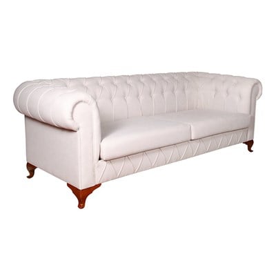 3A Mobilya Beyaz Ester Chesterfield
