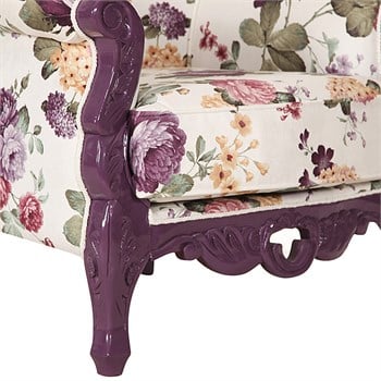 3A Mobilya Purple Flowers Berjer