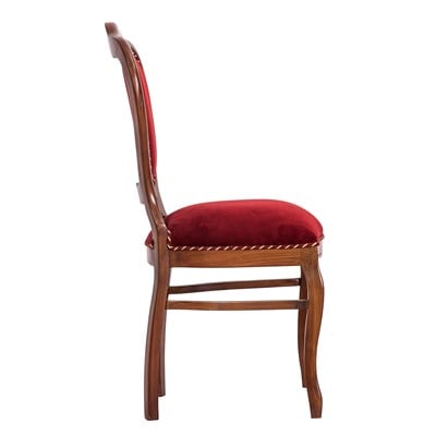 3A Mobilya Bordo Oyması Sandalye - Bordo