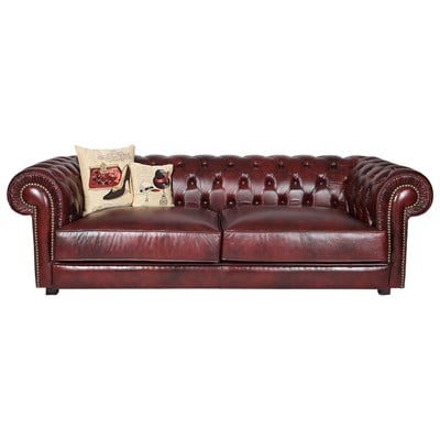 3A Mobilya Real Leather Chesterfield