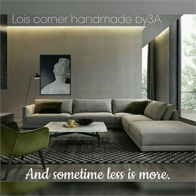 3A Mobilya White L Kanepe-Keten