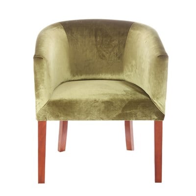 3A Mobilya Çağla Oval Berjer - Yeşil