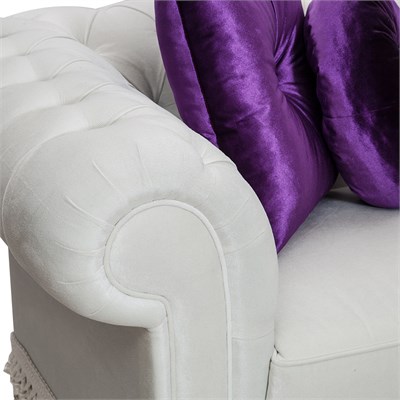 3A Mobilya White Swan Chesterfield Beyaz