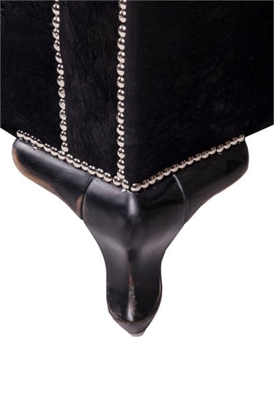 3A Mobilya Black Nubuk Chesterfield