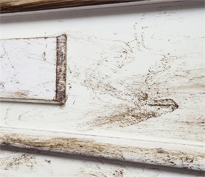 3A Mobilya Krem Kahve Eskitme Sehpa - Krem-Kahve