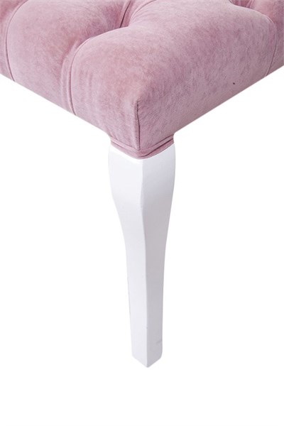 3A Mobilya Pembe Kapitone Taşlı Puf