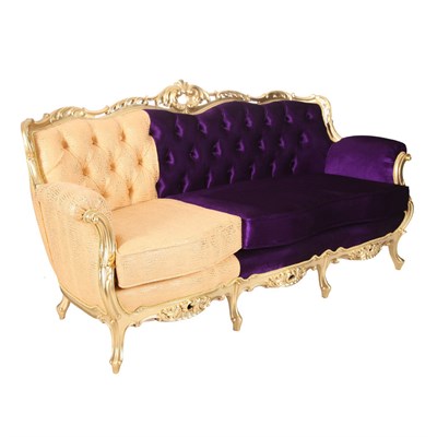 3A Mobilya Gold And Purple Oymalı Kanepe - Mor Sarı