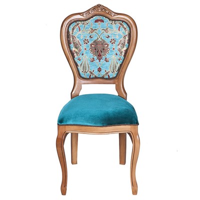 3A Mobilya Ottomon Oymalı Sandalye - Turkuaz