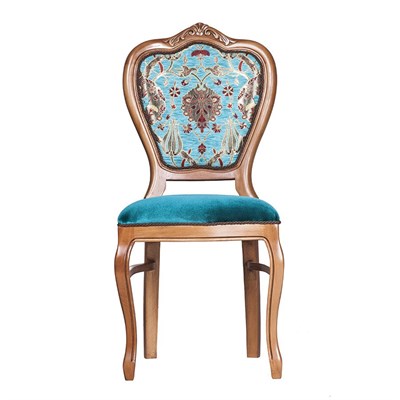 3A Mobilya Ottomon Oymalı Sandalye - Turkuaz