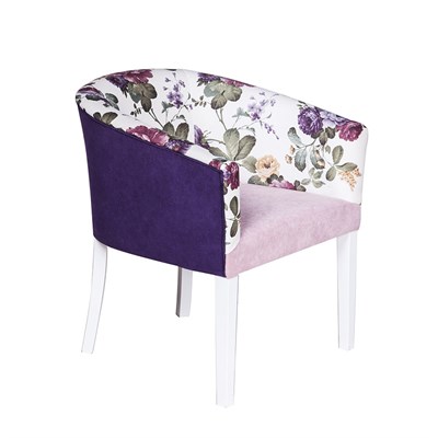 3A Mobilya Şımarık Oval Yeni Berjer - Pembe Desen