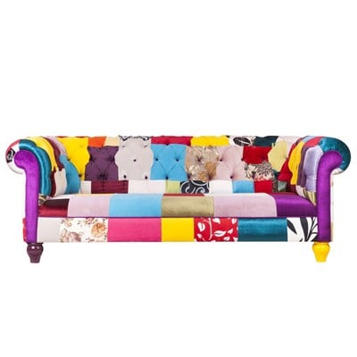 3A Mobilya Gökkuşağı Patchwork Chester Kanepe