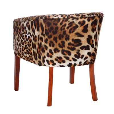 3A Mobilya Ceviz Ayak Leopar Oval Berjer - Leopar