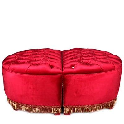 3A Mobilya Püsküllü 2 Parça Puf