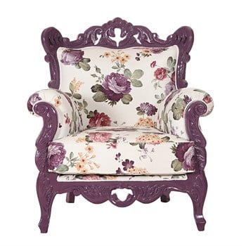 3A Mobilya Purple Flowers Berjer