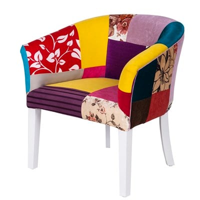 3A Mobilya Patchwork Oval Berjer