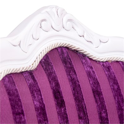 3A Mobilya Purple Line Oymalı Sandalye - Beyaz