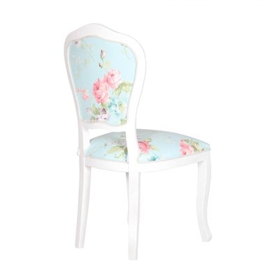 3A Mobilya Pink Flowers Oymalı Sandalye